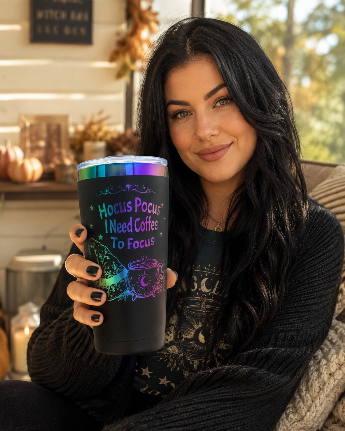 Hocus Pocus, I Need Coffee to Focus Tumbler